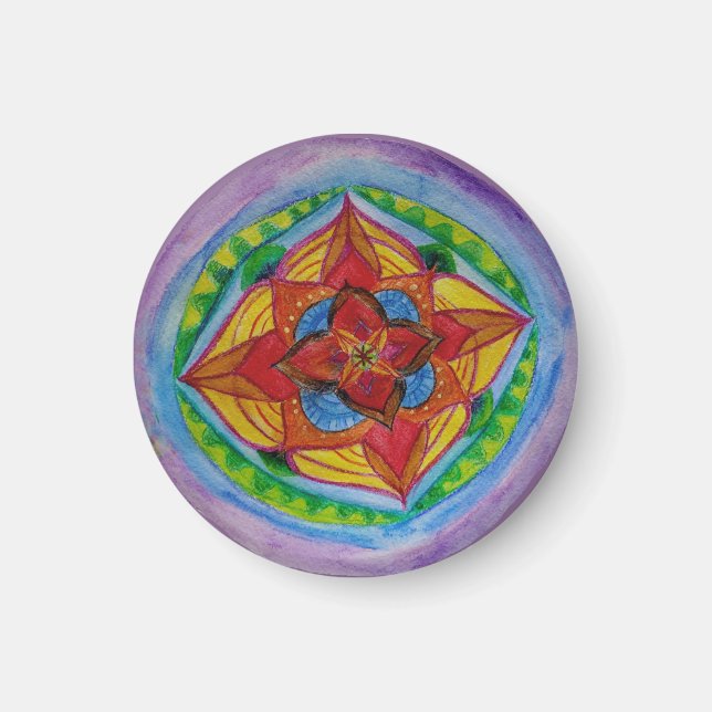 Mahdala Pequeña, Imán Redondo De 3,2 Cm (Frente)