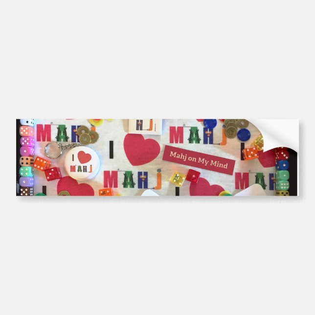 Mahj en mi pegatina para el parachoques de la (Frente)