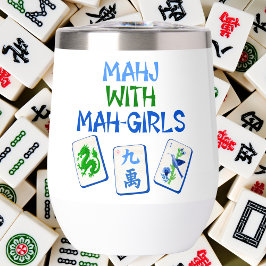 Mahjong Con Chicas De Mah Baldosas De Agua