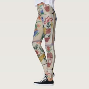 Mahjong Leggings Blancos 