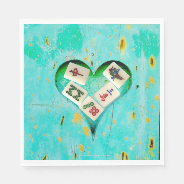 Mahjong llena mi servilleta del corazón (Anverso)