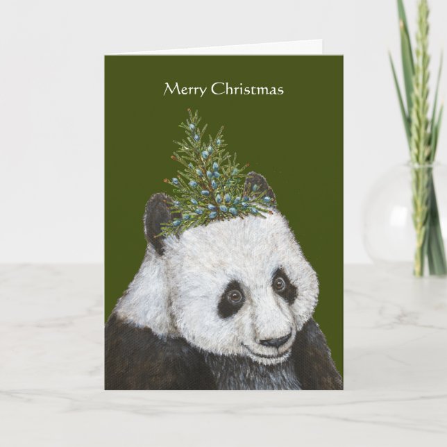 Mai la tarjeta de Navidades panda (Anverso)