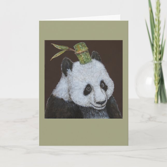 Mai la tarjeta de saludo de panda (Anverso)