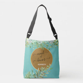 Maid of Honor Fab Bolsa Verde azulada de Crossbody