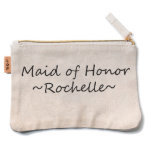 Maid of Honor Makeup Bag<br><div class="desc">Bolsa de maquillaje personalizada.  Esta es una bolsa de maquillaje que mostrará tu estilo único.  Personalizar con el nombre deseado de la doncella de honor.</div>