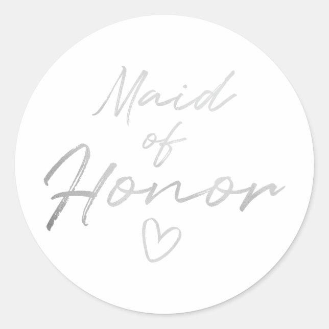 Maid of Honor - pegatina de Relieve metalizado de  (Anverso)