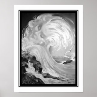 "Maid of the Mist" Impresión Art Deco de B&W 1937