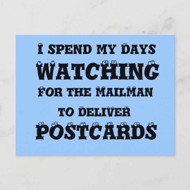 mailman entregando postales - tarjeta de postales  (Anverso)