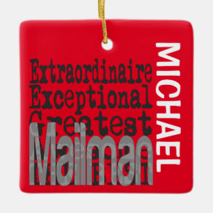Mailman Extraordinaire PERSONALIZADO Ornamento cer