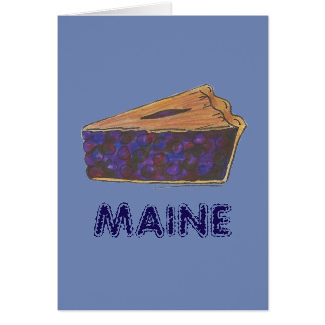 Maine Blueberry Pie Slice Piece Baking Foodie Blue (Frente)