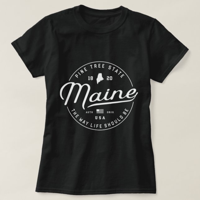 Maine , Estados Unidos Camisetas de vacaciones de  (Diseño del anverso)