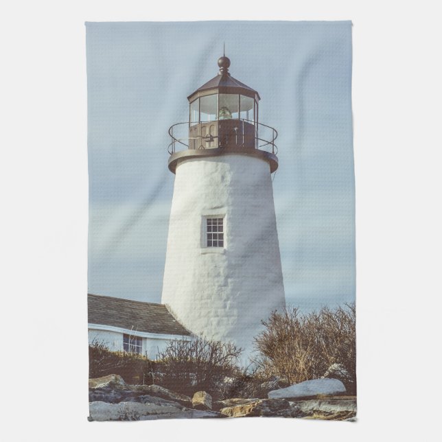 Maine Lighthouses Pemaquid Point Kitchen Toalla (Vertical)