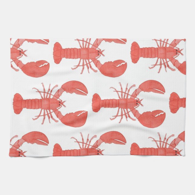 Maine lobster Kitchen tea Toallas (Horizontal)