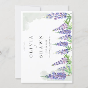 Maine lupin Wedding Guardar la invitación de fecha