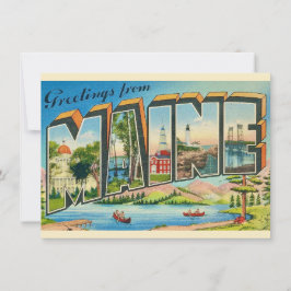 Maine Postcard Moving Invitación