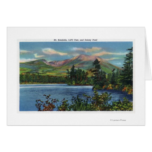 MaineView del Monte Katahdin y el estanque Daicey (Anverso (Horizontal))