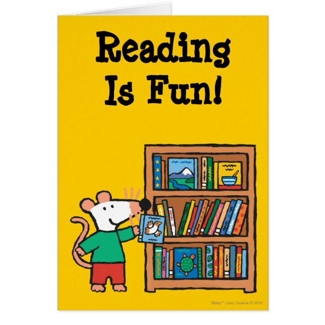 Maisy y un estante de libros (Frente)