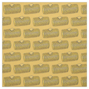 Maíz amarillo picnic parrillado sobre tela de mazo