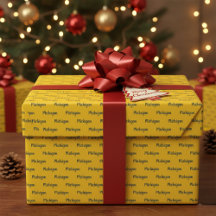 Maíz Michigan y papel de envolvimiento azul