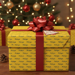 Maíz Michigan y papel de envolvimiento azul