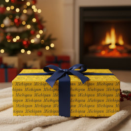 Maíz Michigan y papel de envolvimiento azul