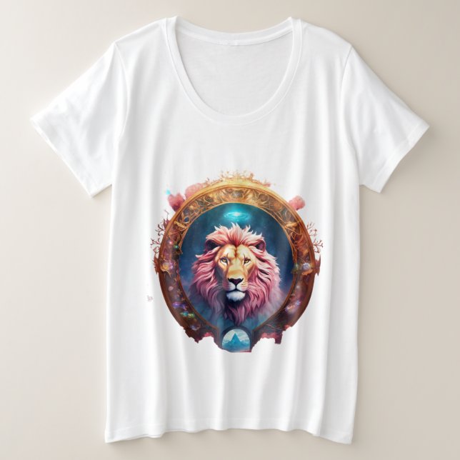 Majestad cósmica: Diseños de camisetas de león geo (Anverso del diseño)