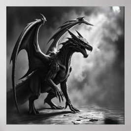 Majestad de la Sombra: Arte de carbón Dragón