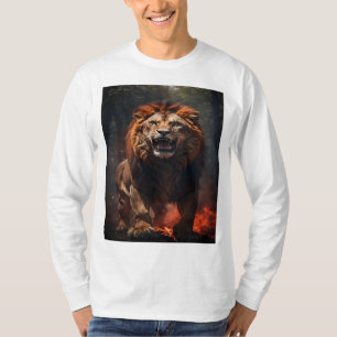 Majestad de Wildfire: Diseño de camisetas de león
