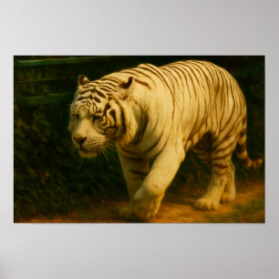 Majestad del tigre blanco - Impresión de arte de v
