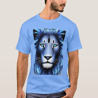 "Majestad geométrica: camiseta con logotipo de leó