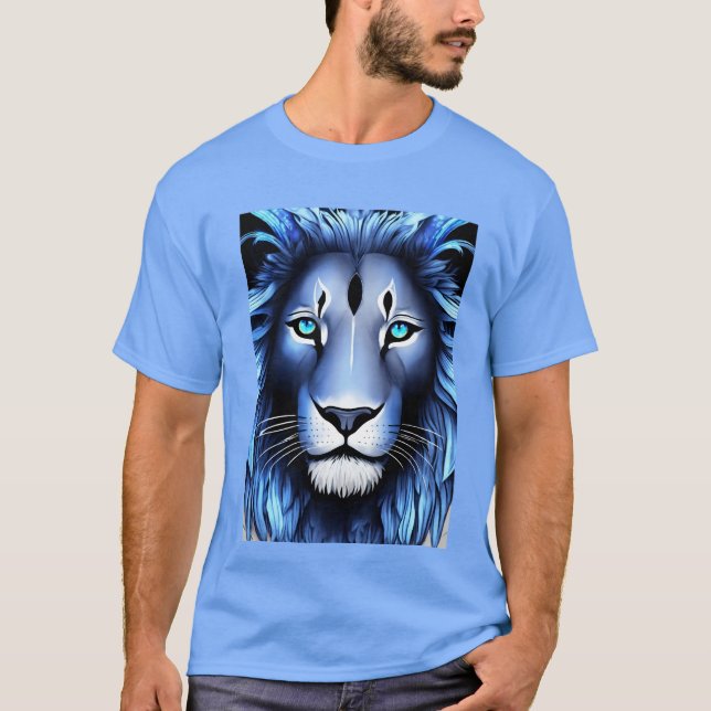 "Majestad geométrica: camiseta con logotipo de leó (Anverso)