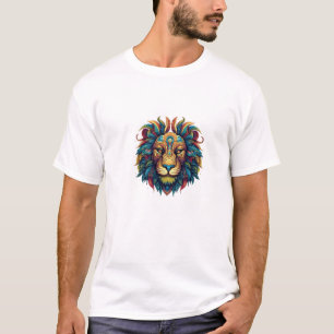 Majestad intrépida: Camiseta de diseño de león Per