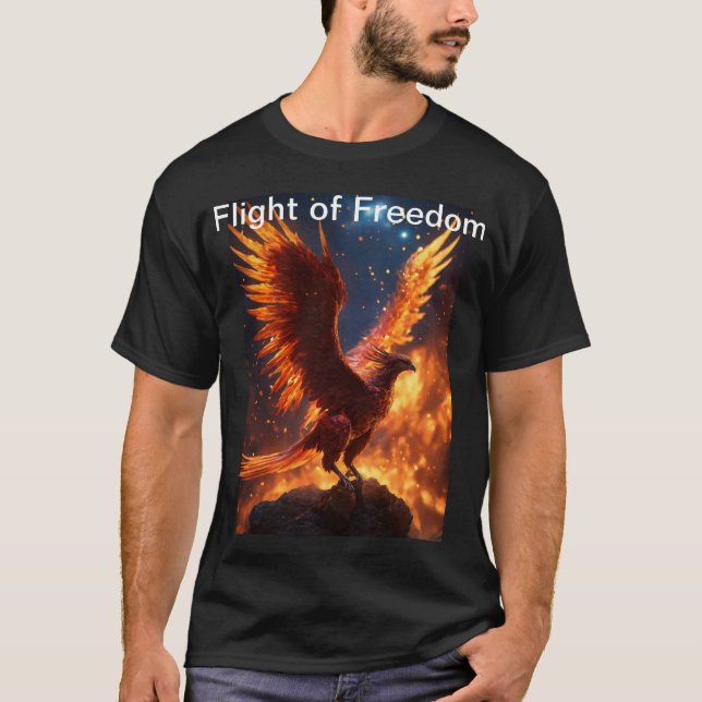 "Majestad voladora: Camiseta Falcon Bird Design" (Anverso)