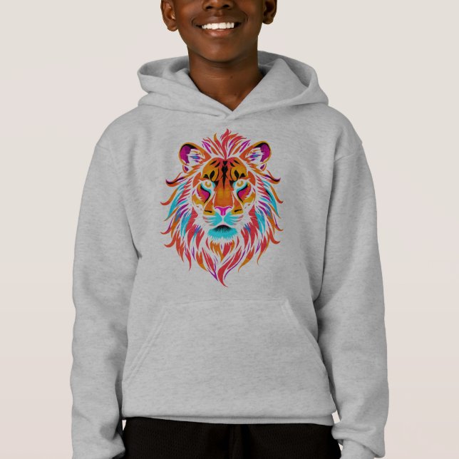 Majestätischer neon Löwe (Anverso)