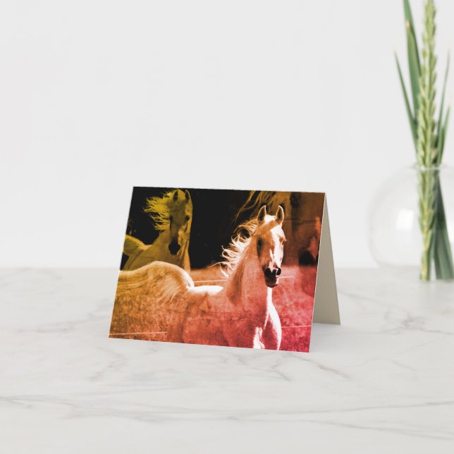 Majestic Arabian Stallion Note Card (Anverso)