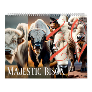 Majestic Bison - Calendario 2024: Un viaje