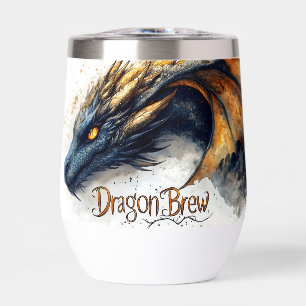 Majestic Dragon Head Watercolor Ilustracion