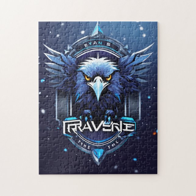 Majestic Eagle Logo Puzzle | Artistic Wildlife Des (Vertical)