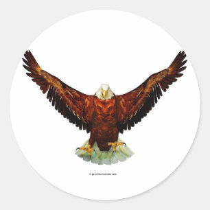 Majestic Eagle Round Pegatinas