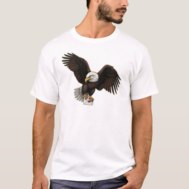 Majestic Messenger: Camiseta de Pegatina de águila (Anverso)