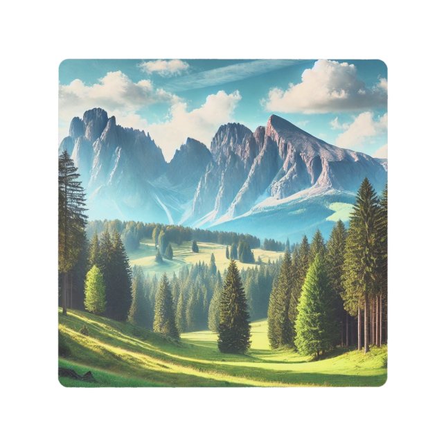 Majestic Mountain View - Arte de pared paisajístic (Anverso)