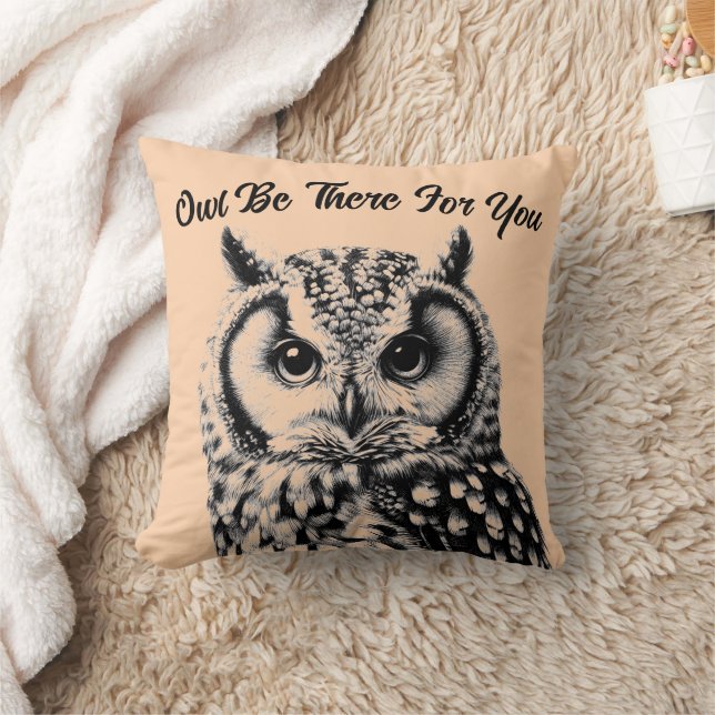 Majestic Owl Cojín decorativo 16x16" Personalizado (Manta)
