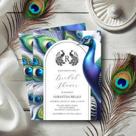 Majestic Peacock Bridal Shower Invitaciones