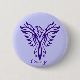 Majestic Purple Phoenix Rising insignia / botón