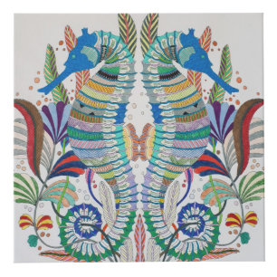 Majestic Seahorses Foto Cubo