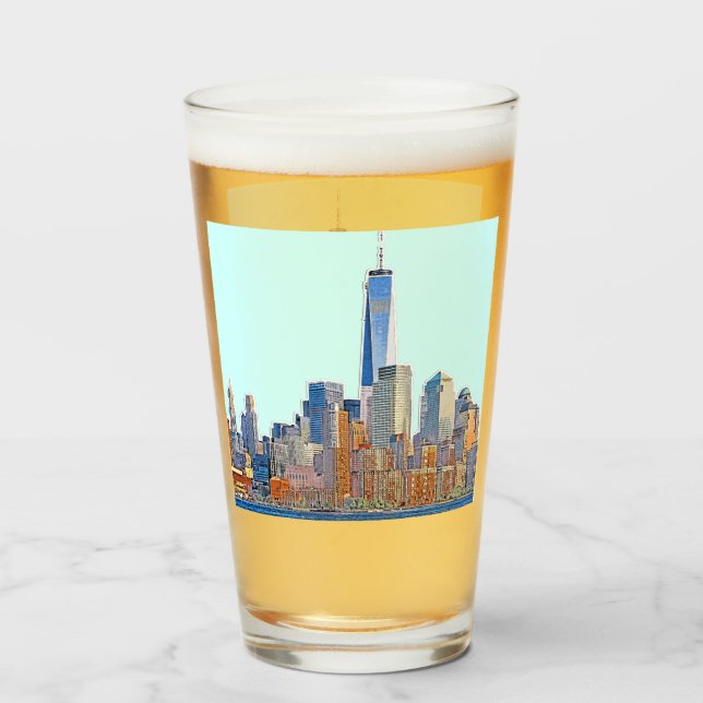 Majestic View of New York City Skyline artístico (Anverso (lleno))