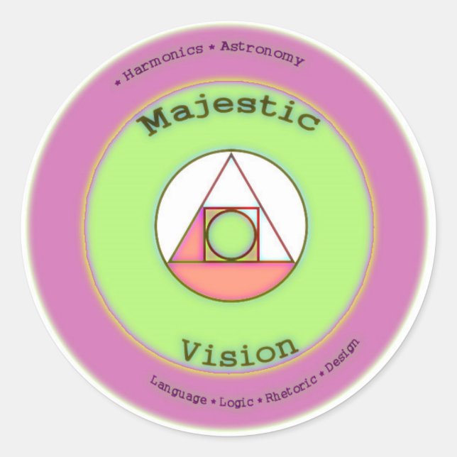 Majestic Vision Round Pegatina (Anverso)