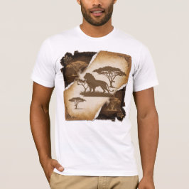 Majestuosa camiseta clásica de león africano - Vin