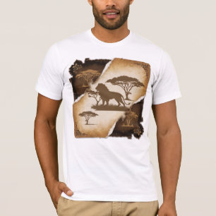 Majestuosa camiseta clásica de león africano - Vin