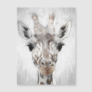 Majestuosa Girafa Retratada Tarjeta Magnética